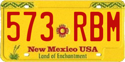 NM license plate 573RBM