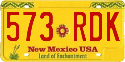 NM license plate 573RDK