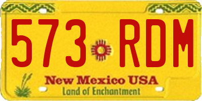 NM license plate 573RDM