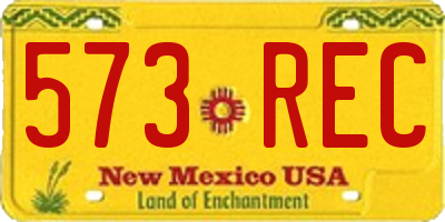 NM license plate 573REC