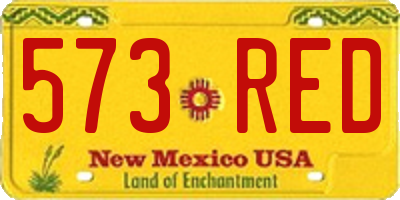 NM license plate 573RED