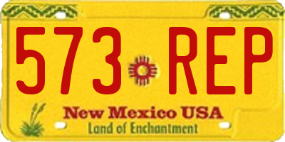 NM license plate 573REP