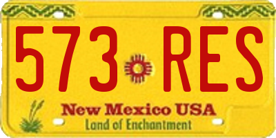 NM license plate 573RES