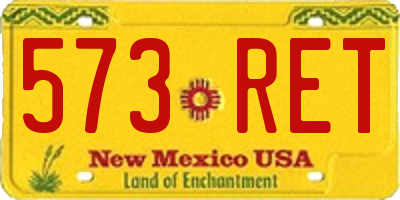 NM license plate 573RET