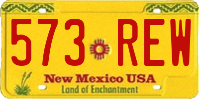 NM license plate 573REW