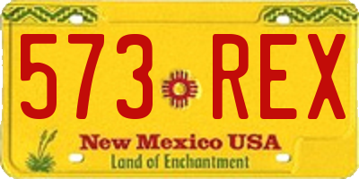 NM license plate 573REX