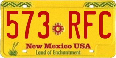 NM license plate 573RFC