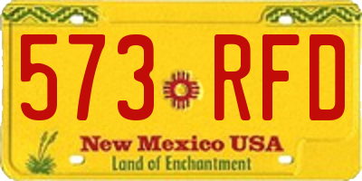NM license plate 573RFD