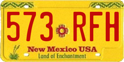 NM license plate 573RFH