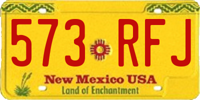 NM license plate 573RFJ