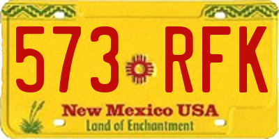 NM license plate 573RFK