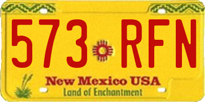 NM license plate 573RFN