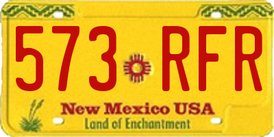 NM license plate 573RFR