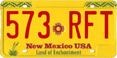 NM license plate 573RFT