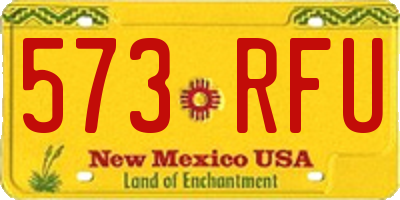NM license plate 573RFU