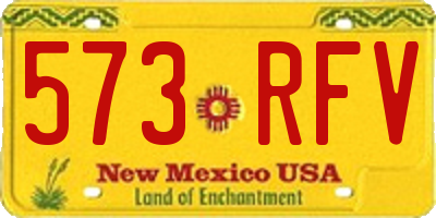 NM license plate 573RFV