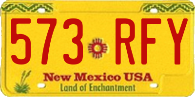 NM license plate 573RFY