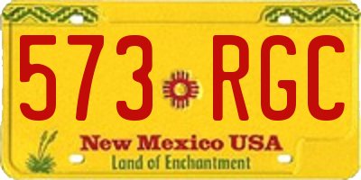 NM license plate 573RGC