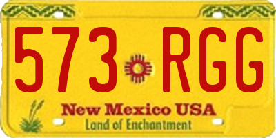 NM license plate 573RGG