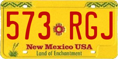 NM license plate 573RGJ
