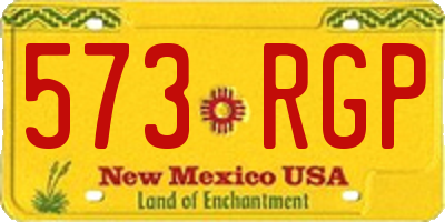 NM license plate 573RGP