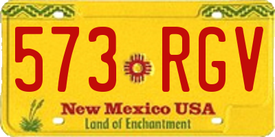 NM license plate 573RGV