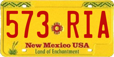 NM license plate 573RIA