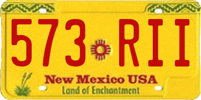 NM license plate 573RII