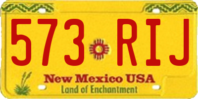 NM license plate 573RIJ