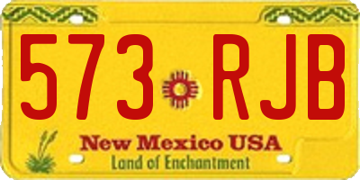 NM license plate 573RJB