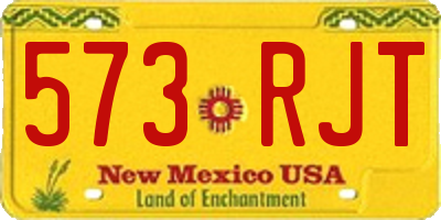 NM license plate 573RJT