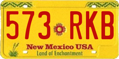 NM license plate 573RKB