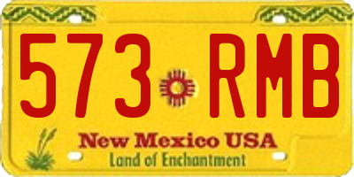 NM license plate 573RMB