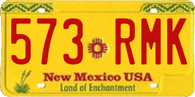 NM license plate 573RMK