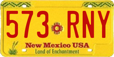 NM license plate 573RNY