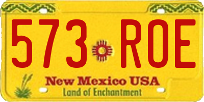 NM license plate 573ROE
