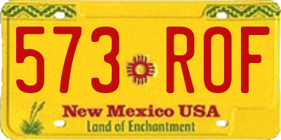 NM license plate 573ROF