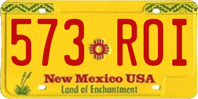 NM license plate 573ROI