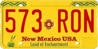 NM license plate 573RON