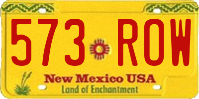 NM license plate 573ROW