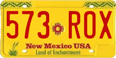 NM license plate 573ROX