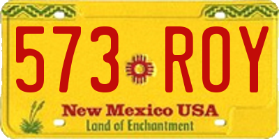 NM license plate 573ROY