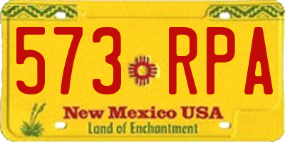 NM license plate 573RPA