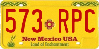 NM license plate 573RPC