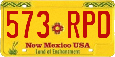 NM license plate 573RPD