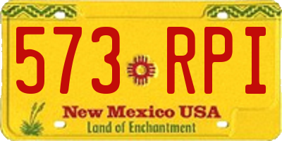 NM license plate 573RPI