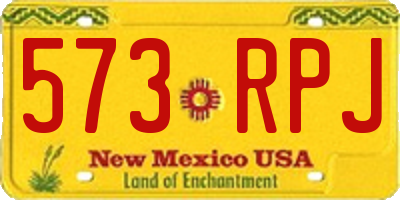 NM license plate 573RPJ