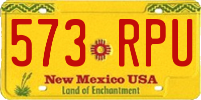 NM license plate 573RPU