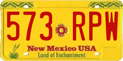 NM license plate 573RPW