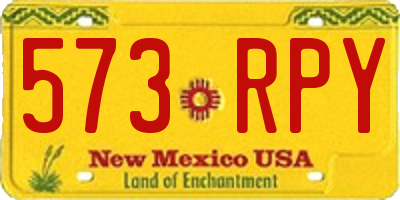 NM license plate 573RPY